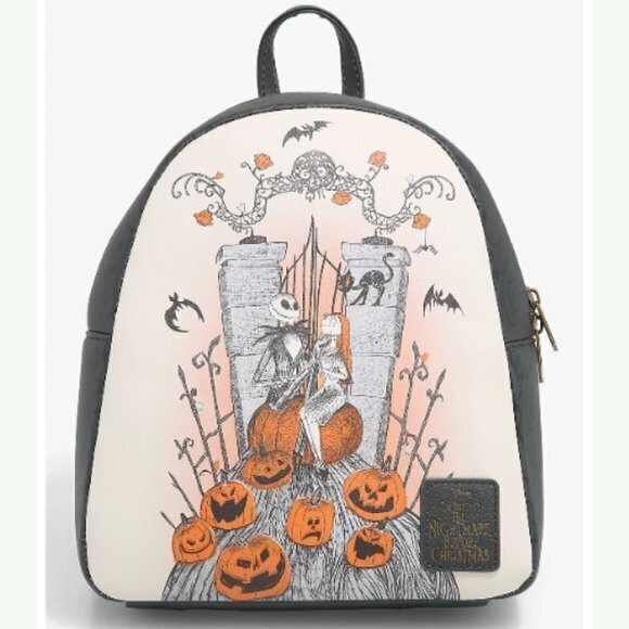 Loungefly Nightmare Before Christmas Jack & Sally Graveyard Backpack & Wallet - Picture 2 of 8